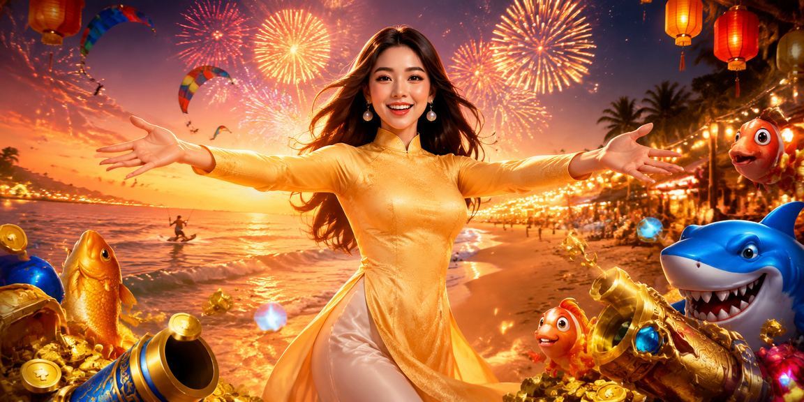 Phong cảnh Mũi Né với hình ảnh người chơi cá cược